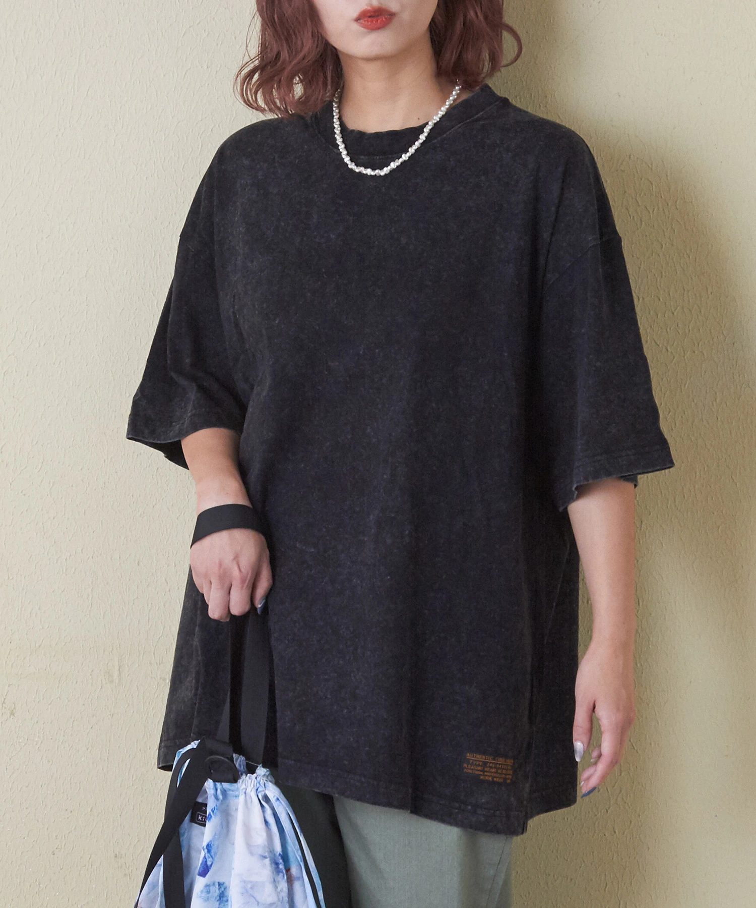無地 ピグメント染め ビッグ Tシャツ｜ファッション通販サイトの