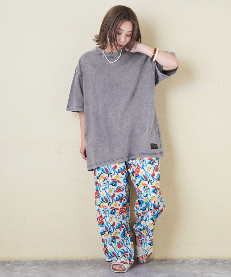 CUBE SUGAR(キューブシュガー) |無地 ピグメント染め ビッグ Tシャツ