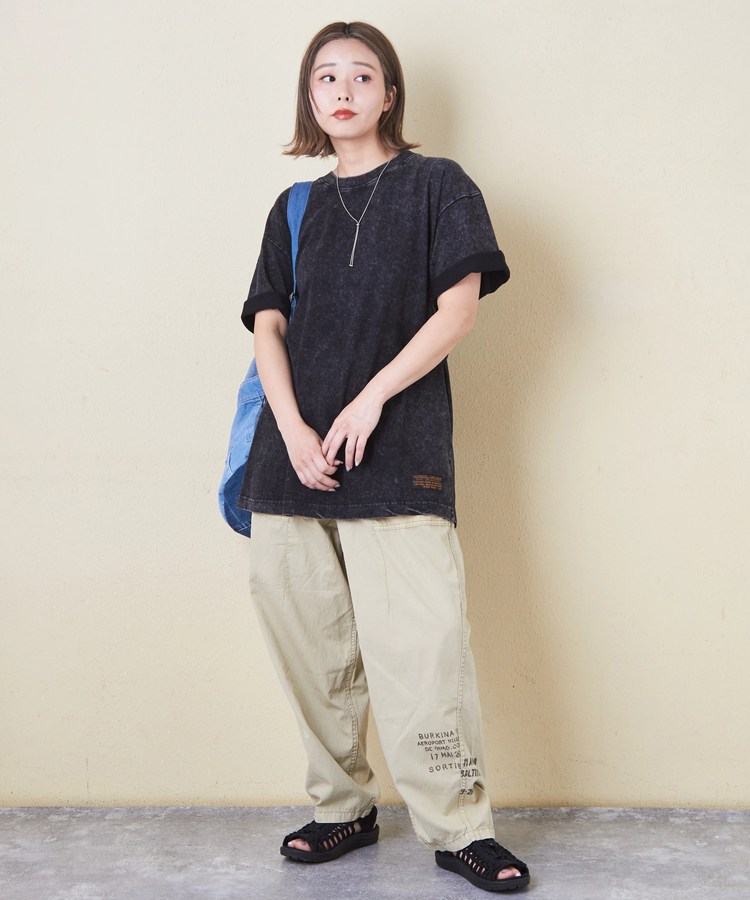 CUBE SUGAR(キューブシュガー) |無地 ピグメント染め ビッグ Tシャツ