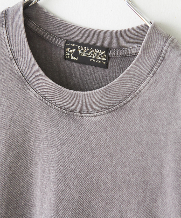 CUBE SUGAR(キューブシュガー) |無地 ピグメント染め ビッグ Tシャツ