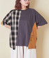 CUBE SUGAR(キューブシュガー)通販 | 先染め チェック 切替 ラグラン Tシャツ