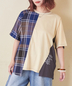 CUBE SUGAR(キューブシュガー)通販 | 先染め チェック 切替 ラグラン Tシャツ