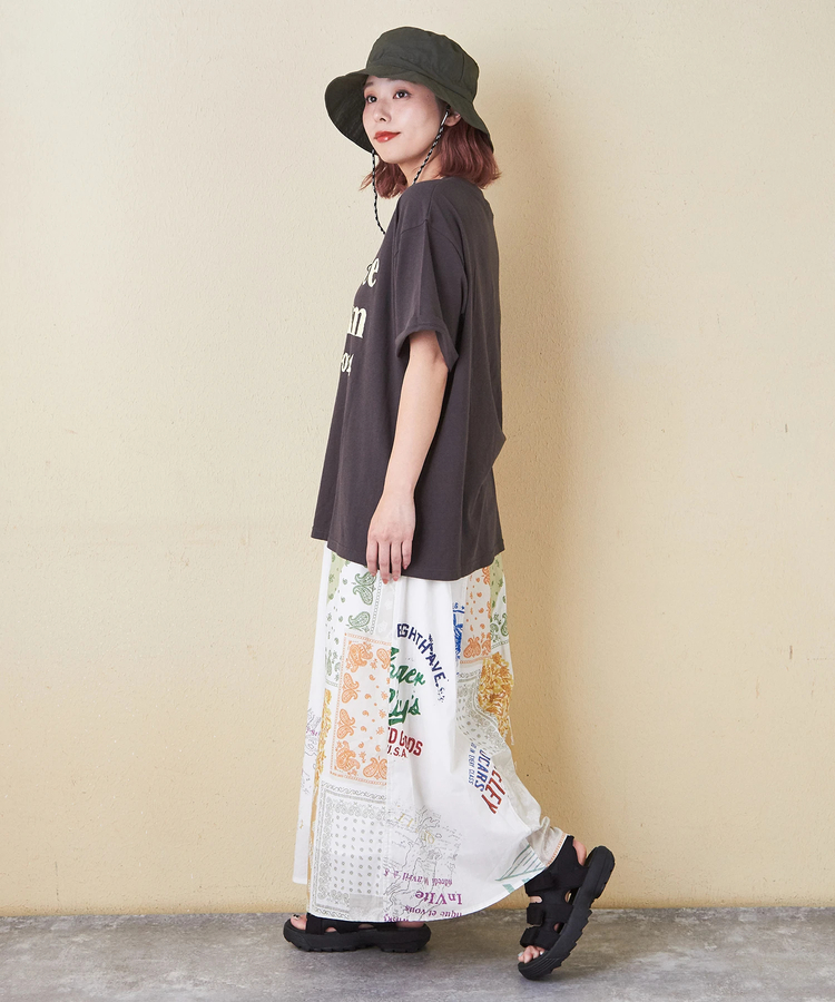 CUBE SUGAR(キューブシュガー) |32/-OE天竺 ロゴ プリント Tシャツ