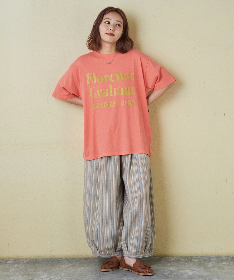 CUBE SUGAR(キューブシュガー) |32/-OE天竺 ロゴ プリント Tシャツ