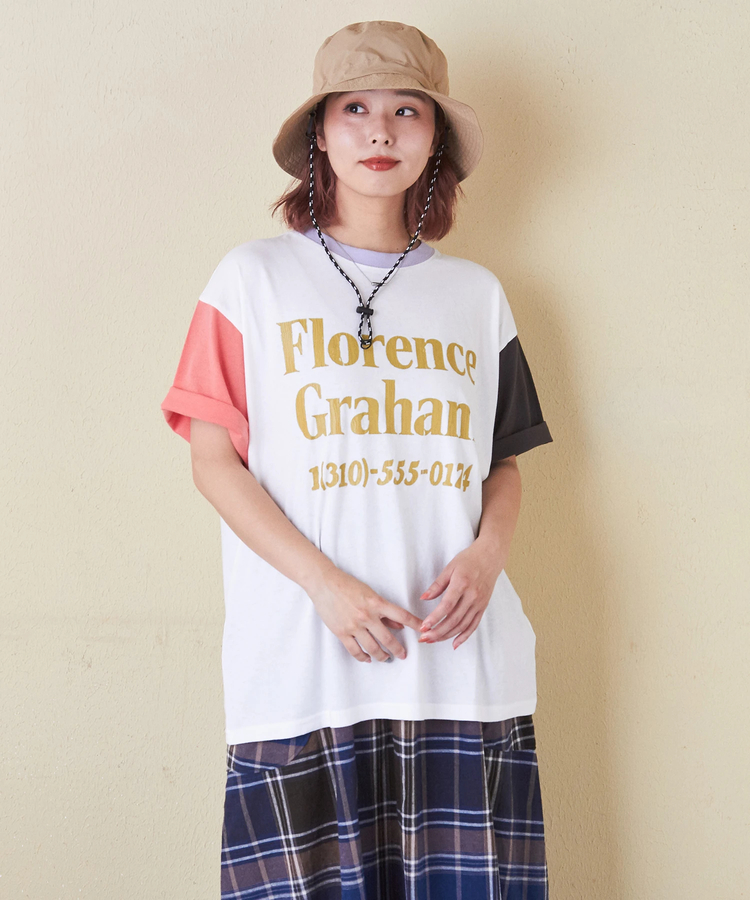 CUBE SUGAR(キューブシュガー) |32/-OE天竺 ロゴ プリント Tシャツ