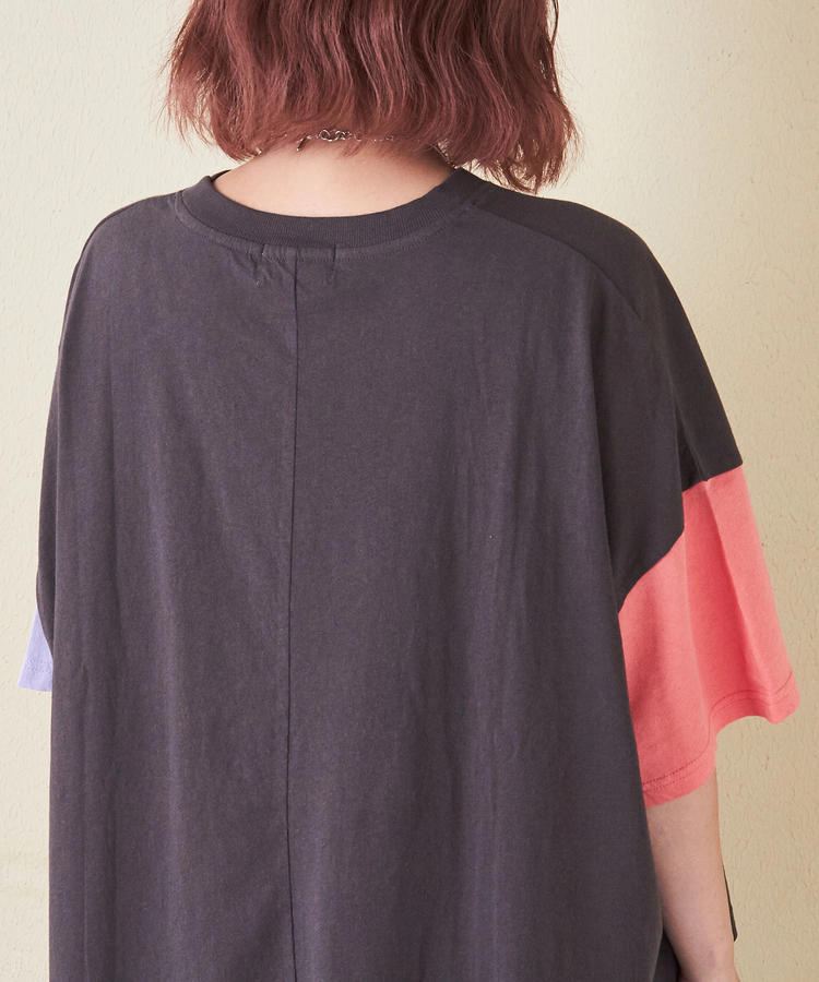 CUBE SUGAR(キューブシュガー) |32/-OE天竺 裾プリント Tシャツ