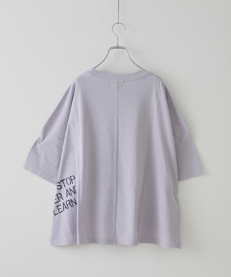 CUBE SUGAR(キューブシュガー) |32/-OE天竺 裾プリント Tシャツ
