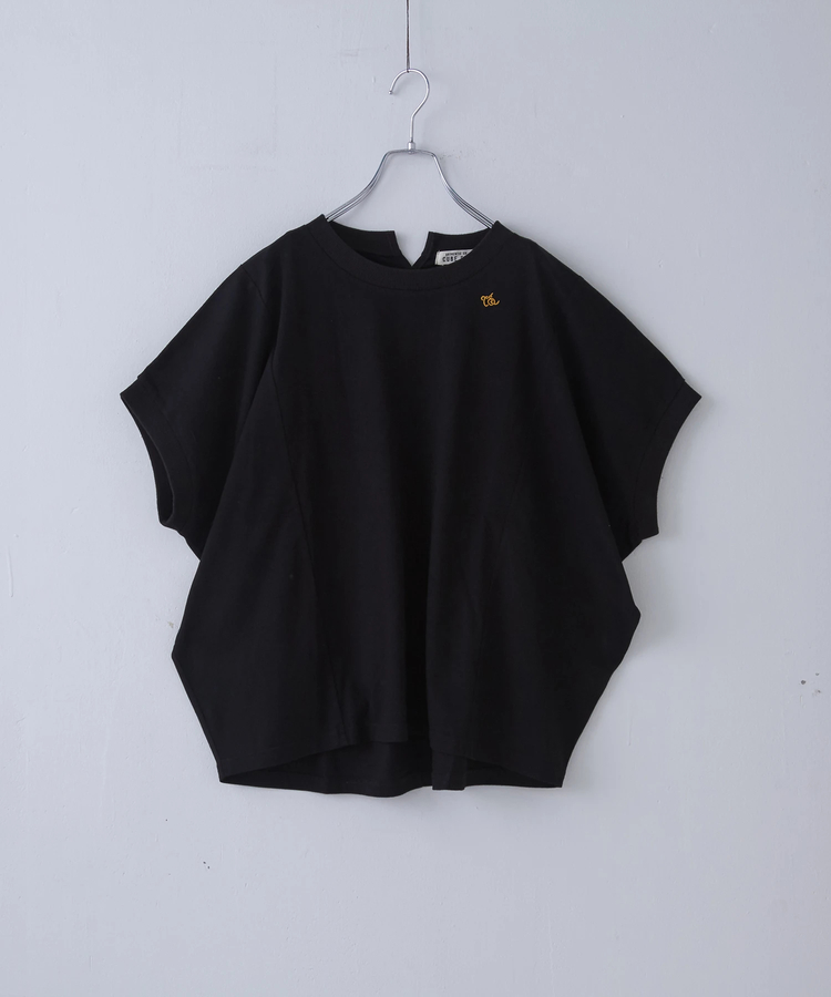 CUBE SUGAR(キューブシュガー) |21/-シルケット風天竺 接触冷感 切替 ドルマン Tシャツ