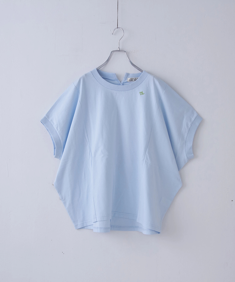 CUBE SUGAR(キューブシュガー) |21/-シルケット風天竺 接触冷感 切替 ドルマン Tシャツ