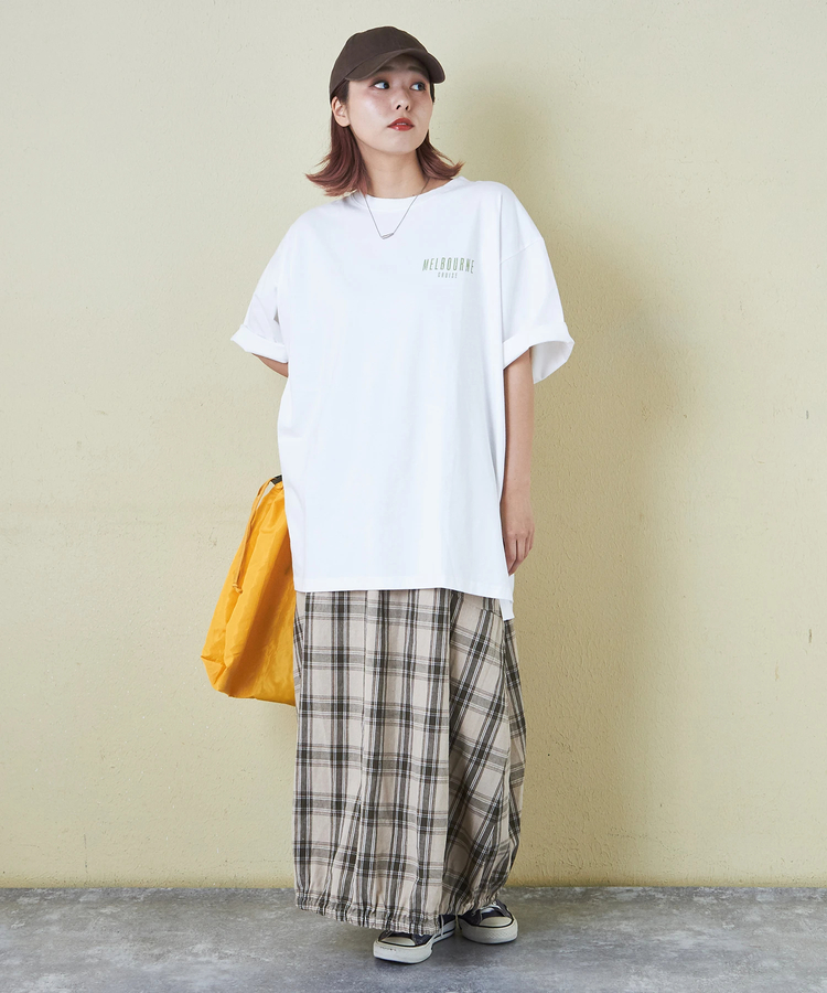 CUBE SUGAR(キューブシュガー) |21/-シルケット風天竺 接触冷感 バックプリント ビッグ Tシャツ