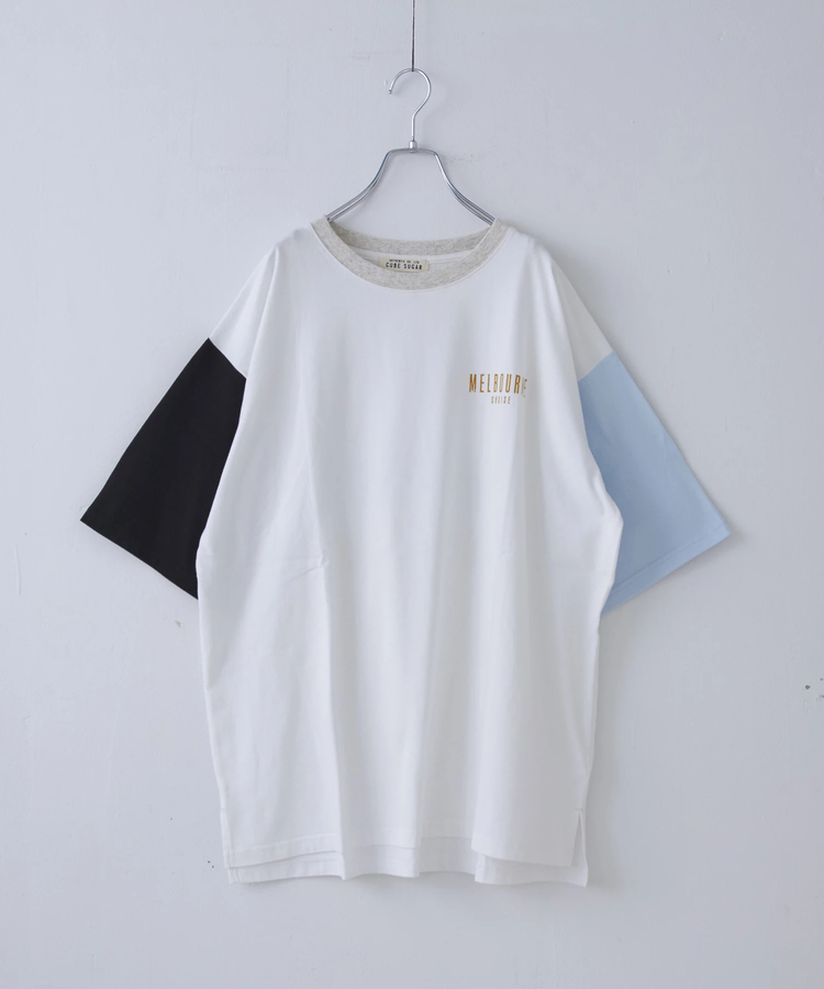 CUBE SUGAR(キューブシュガー) |21/-シルケット風天竺 接触冷感 バックプリント ビッグ Tシャツ