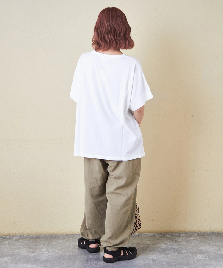 CUBE SUGAR(キューブシュガー) |32/-OE天竺 グラフィック プリント スクエア Tシャツ