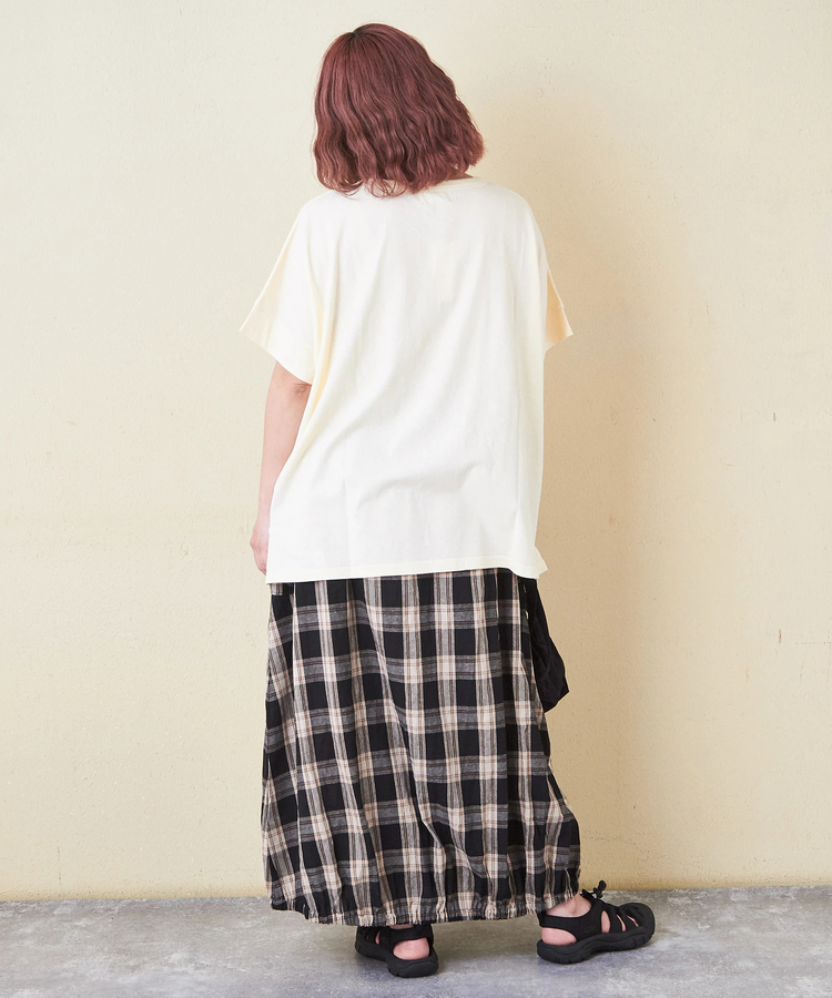 CUBE SUGAR(キューブシュガー) |32/-OE天竺 グラフィック プリント スクエア Tシャツ