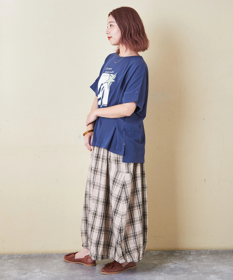 CUBE SUGAR(キューブシュガー) |32/-OE天竺 グラフィック プリント スクエア Tシャツ