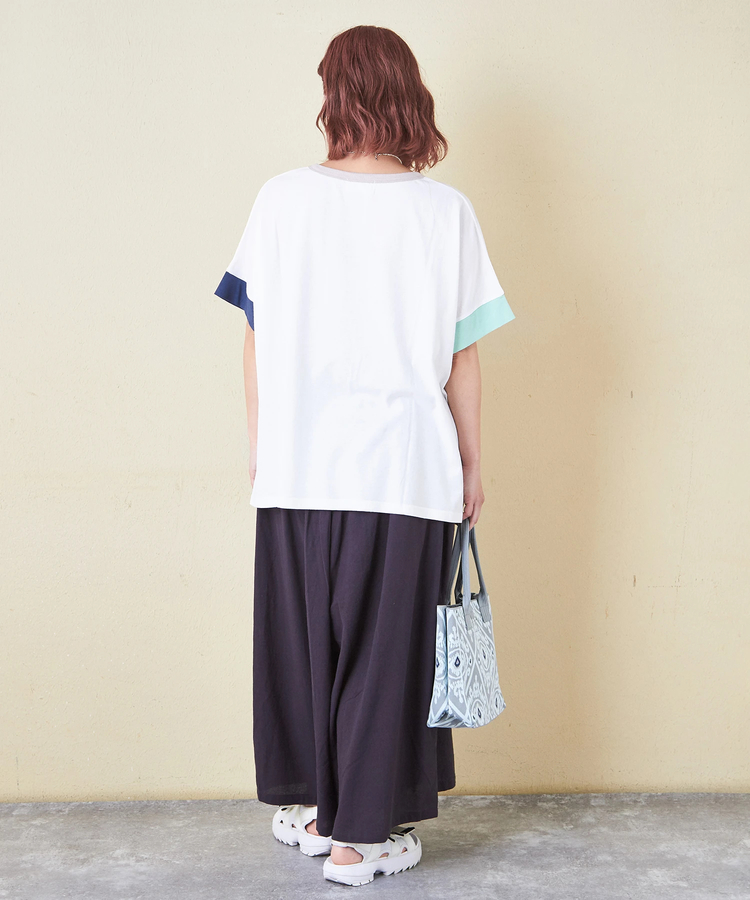 CUBE SUGAR(キューブシュガー) |32/-OE天竺 グラフィック プリント スクエア Tシャツ