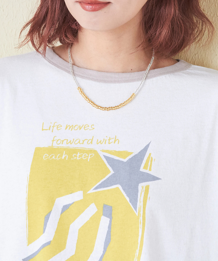 CUBE SUGAR(キューブシュガー) |32/-OE天竺 グラフィック プリント スクエア Tシャツ