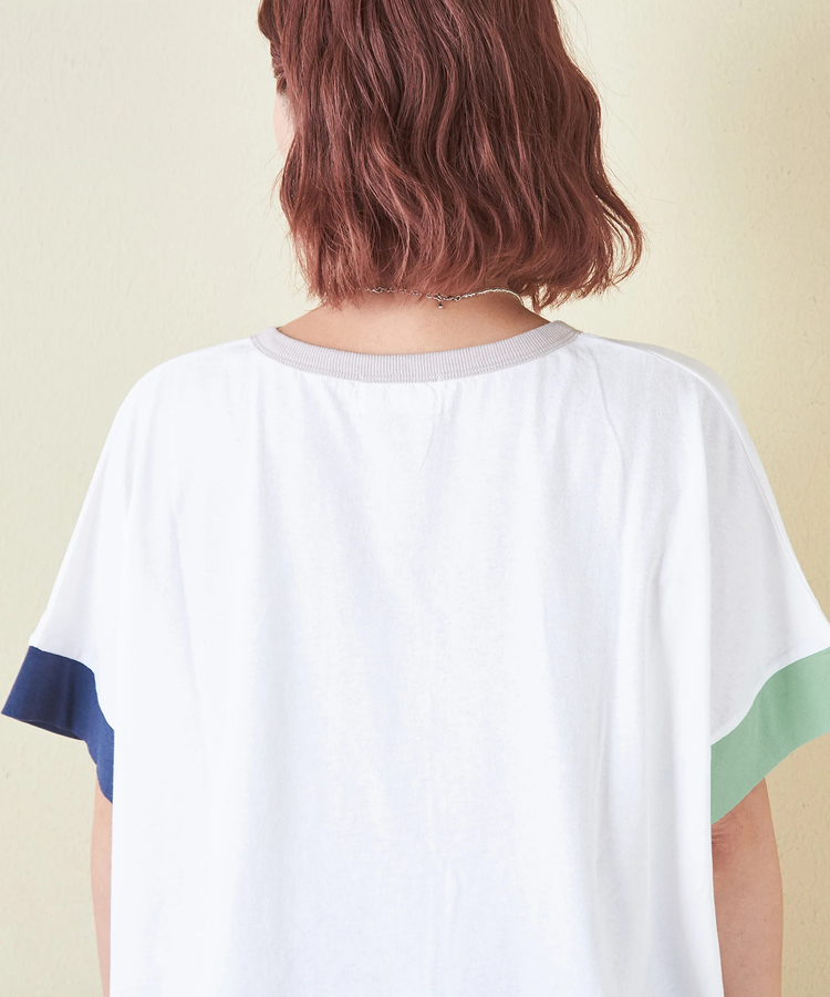 CUBE SUGAR(キューブシュガー) |32/-OE天竺 グラフィック プリント スクエア Tシャツ