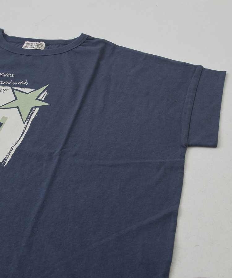 CUBE SUGAR(キューブシュガー) |32/-OE天竺 グラフィック プリント スクエア Tシャツ