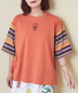 CUBE SUGAR(キューブシュガー)通販 | 21/-OE天竺 透かし編 ボーダー スリーブ Tシャツ