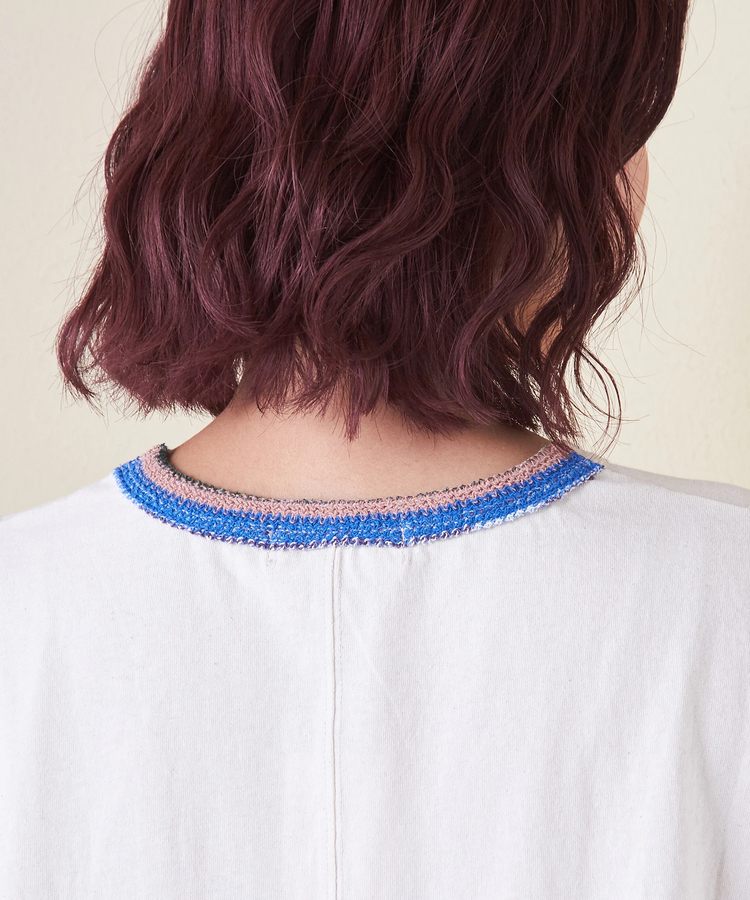 CUBE SUGAR(キューブシュガー) |21/-OE天竺 スモッキング 刺繍 プルオーバー