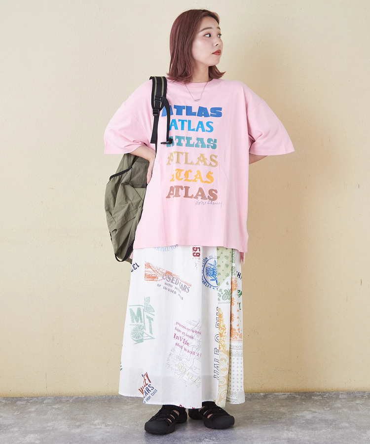 CUBE SUGAR(キューブシュガー) |32/-ピーチ起毛 天竺 オゾン加工 ビッグ Tシャツ