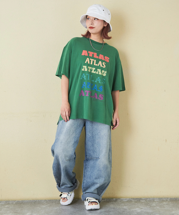 CUBE SUGAR(キューブシュガー) |32/-ピーチ起毛 天竺 オゾン加工 ビッグ Tシャツ
