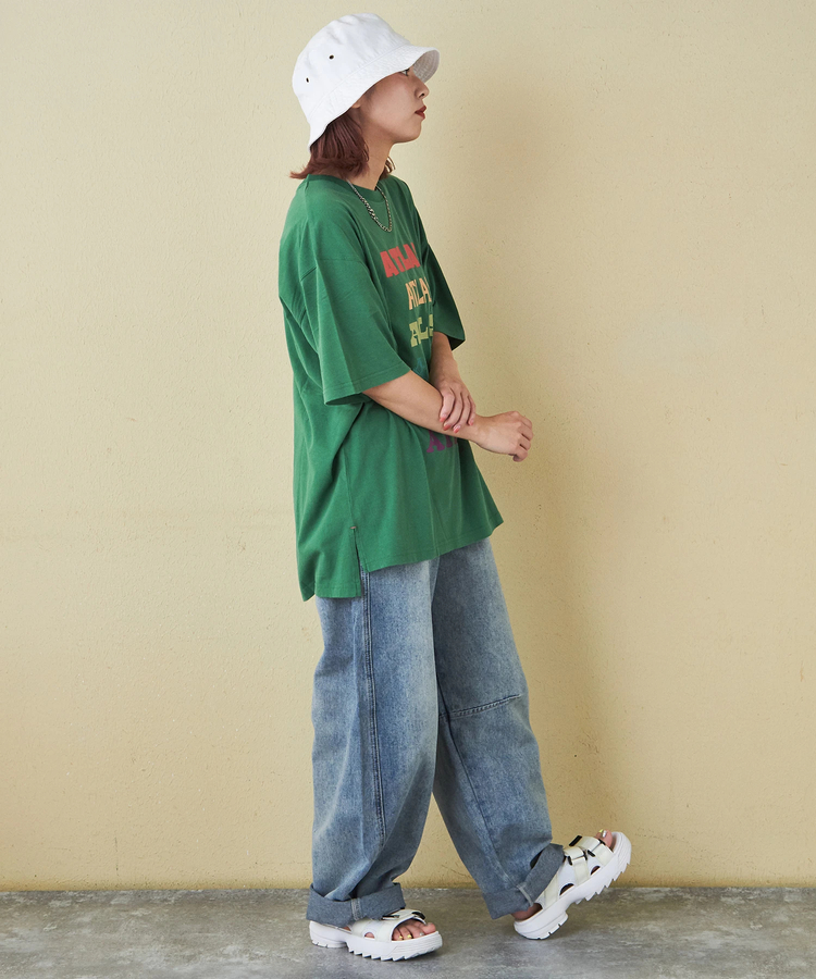 CUBE SUGAR(キューブシュガー) |32/-ピーチ起毛 天竺 オゾン加工 ビッグ Tシャツ