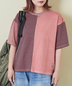 CUBE SUGAR(キューブシュガー)通販 | 21/-天竺 無地 × ボーダー ミックス 切替 Tシャツ