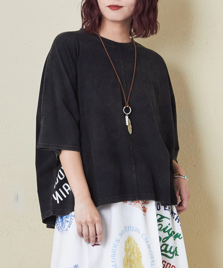 CUBE SUGAR(キューブシュガー) |26/-天竺 パウダー加工 2WAY スリーブ Tシャツ