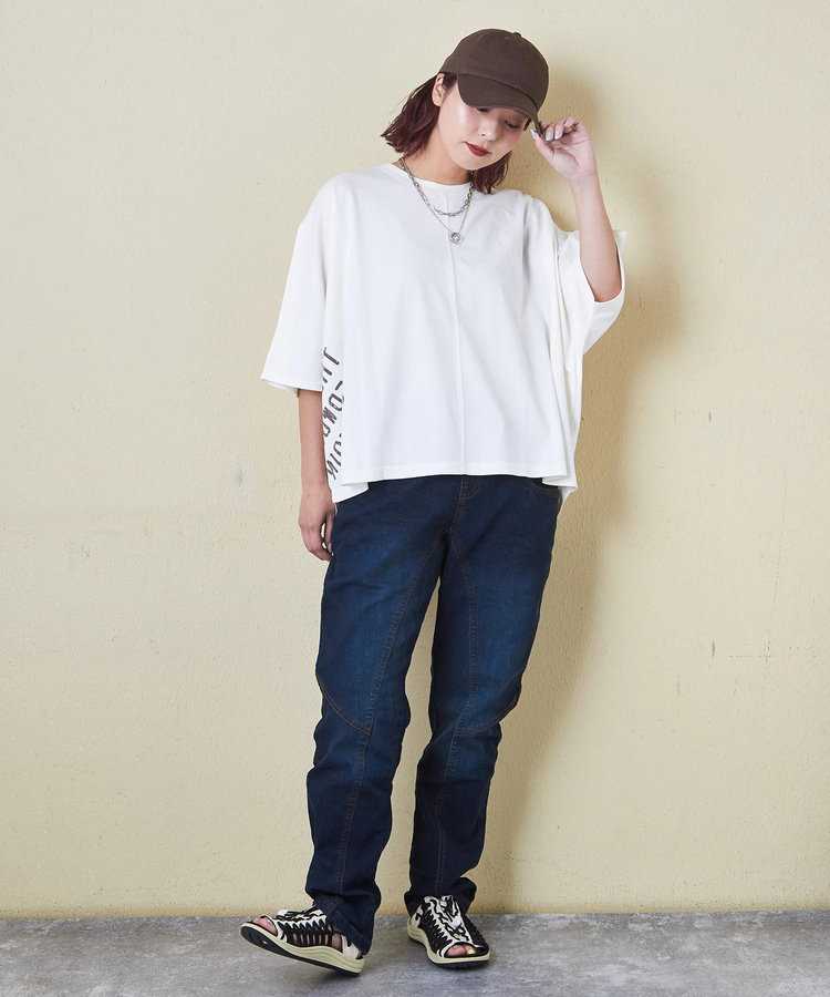 CUBE SUGAR(キューブシュガー) |26/-天竺 パウダー加工 2WAY スリーブ Tシャツ