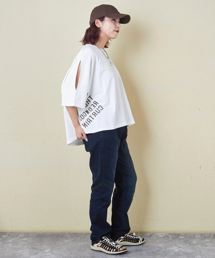 CUBE SUGAR(キューブシュガー) |26/-天竺 パウダー加工 2WAY スリーブ Tシャツ