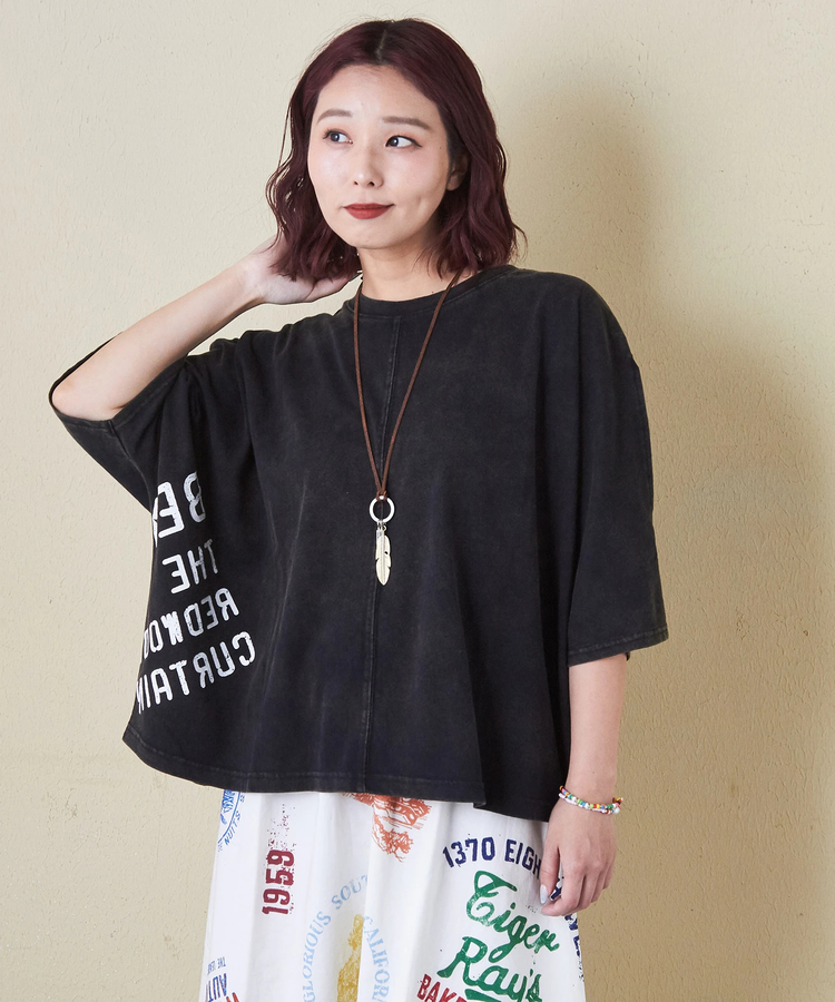 CUBE SUGAR(キューブシュガー) |26/-天竺 パウダー加工 2WAY スリーブ Tシャツ