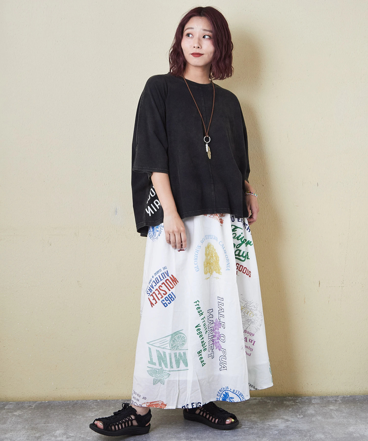 CUBE SUGAR(キューブシュガー) |26/-天竺 パウダー加工 2WAY スリーブ Tシャツ