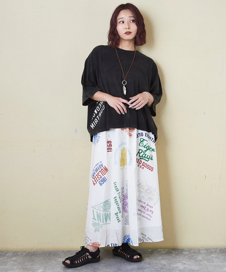 CUBE SUGAR(キューブシュガー) |26/-天竺 パウダー加工 2WAY スリーブ Tシャツ