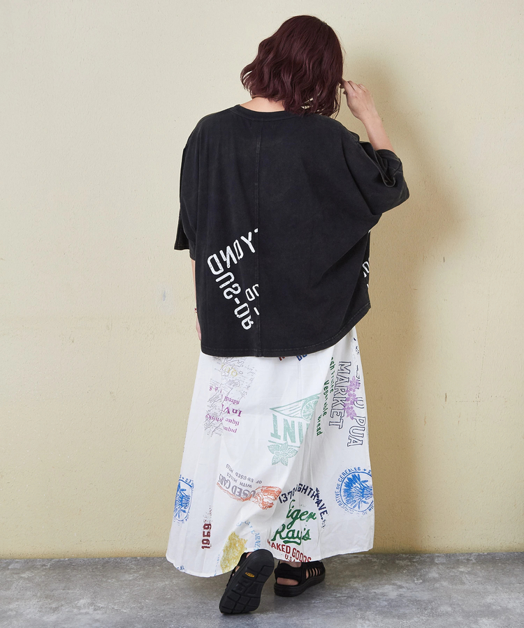 CUBE SUGAR(キューブシュガー) |26/-天竺 パウダー加工 2WAY スリーブ Tシャツ