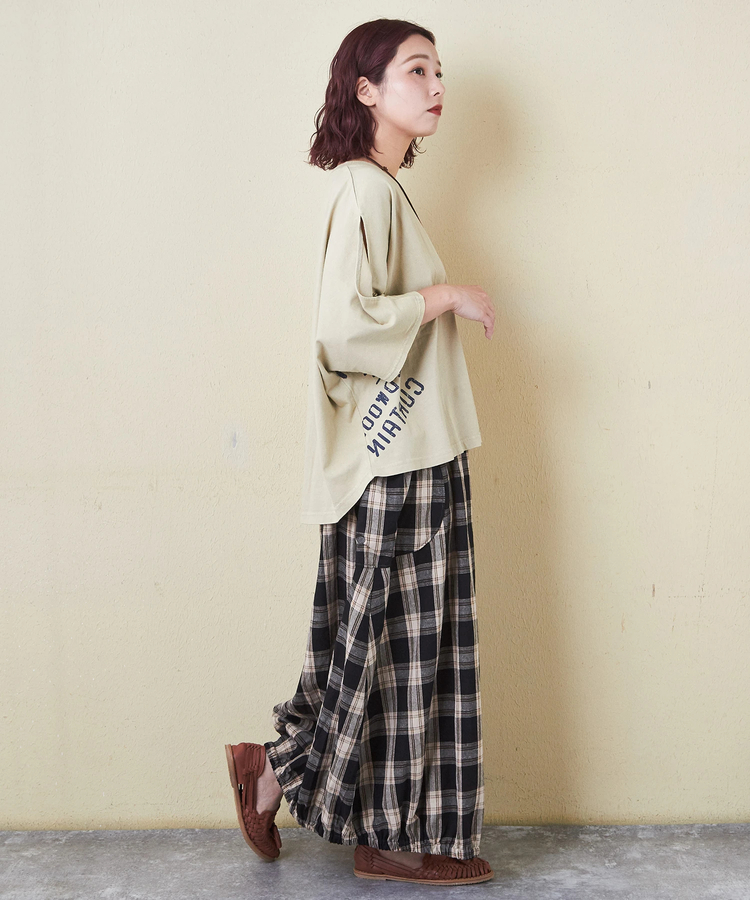 CUBE SUGAR(キューブシュガー) |26/-天竺 パウダー加工 2WAY スリーブ Tシャツ