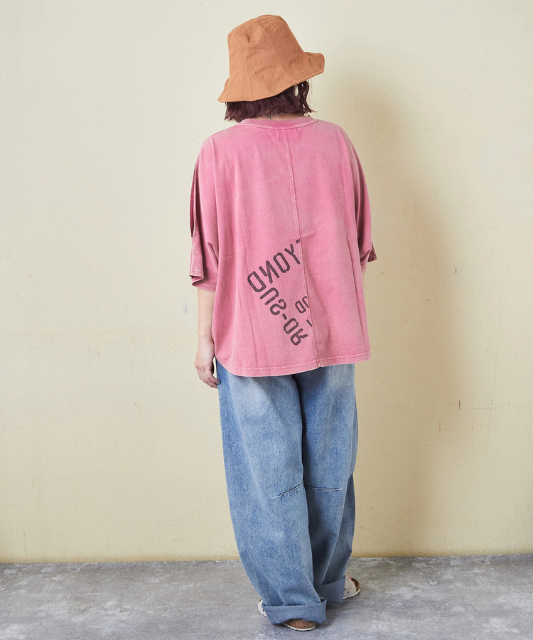CUBE SUGAR(キューブシュガー) |26/-天竺 パウダー加工 2WAY スリーブ Tシャツ