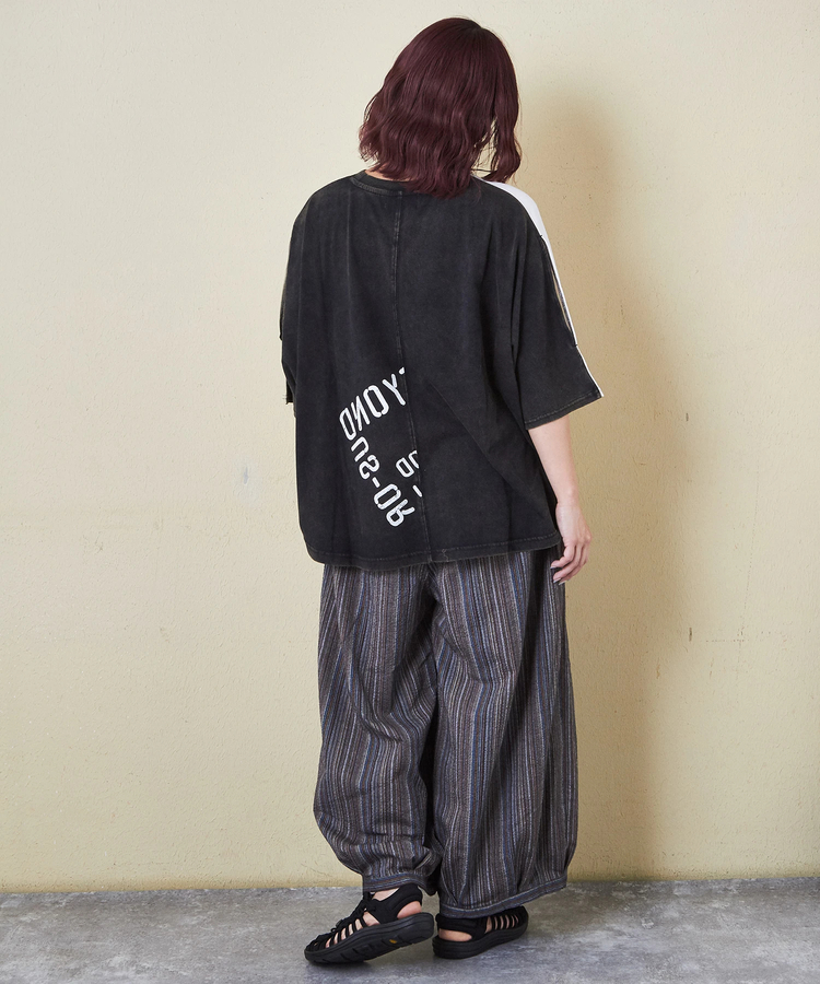 CUBE SUGAR(キューブシュガー) |26/-天竺 パウダー加工 2WAY スリーブ Tシャツ
