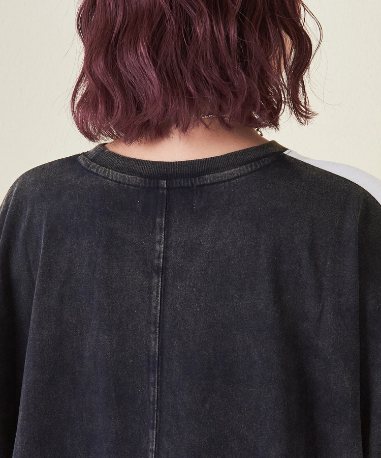 CUBE SUGAR(キューブシュガー) |26/-天竺 パウダー加工 2WAY スリーブ Tシャツ