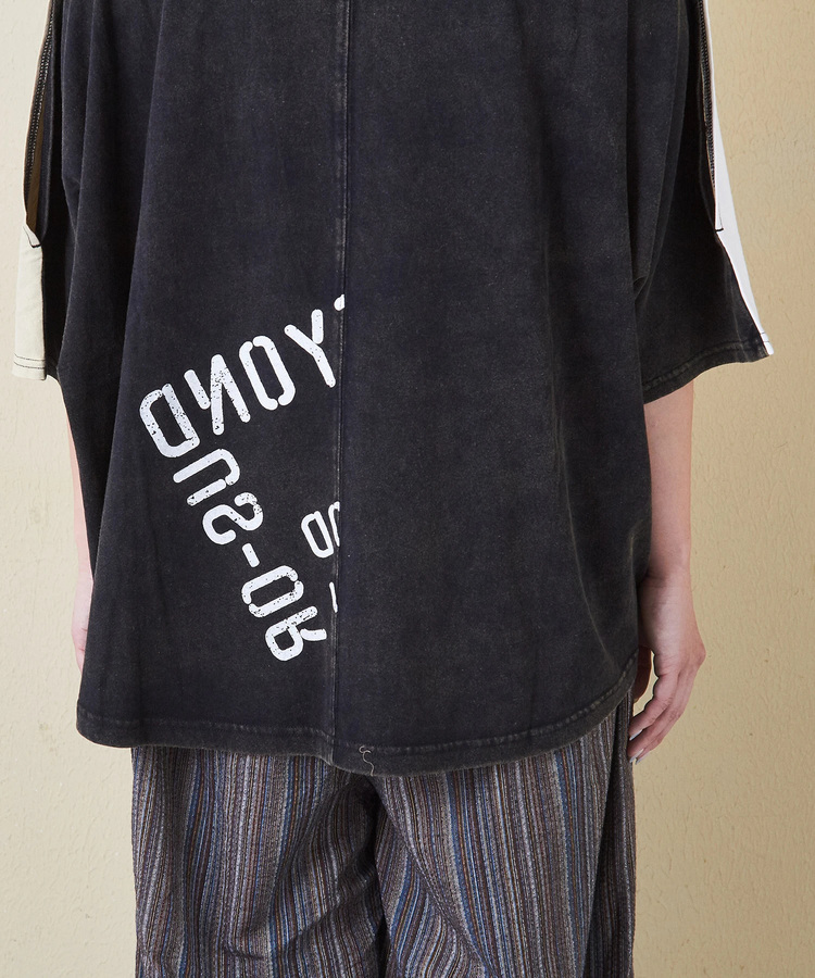 CUBE SUGAR(キューブシュガー) |26/-天竺 パウダー加工 2WAY スリーブ Tシャツ