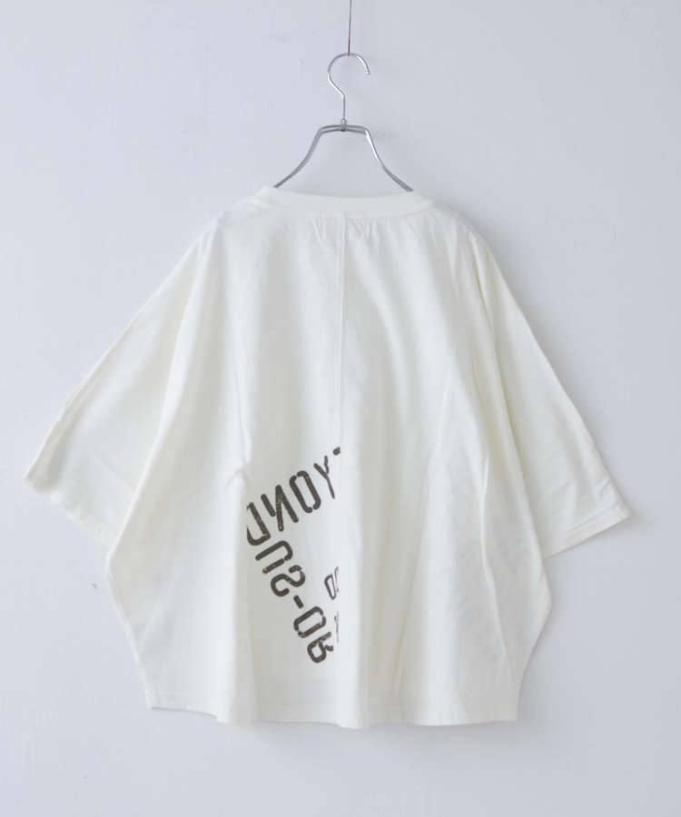 CUBE SUGAR(キューブシュガー) |26/-天竺 パウダー加工 2WAY スリーブ Tシャツ