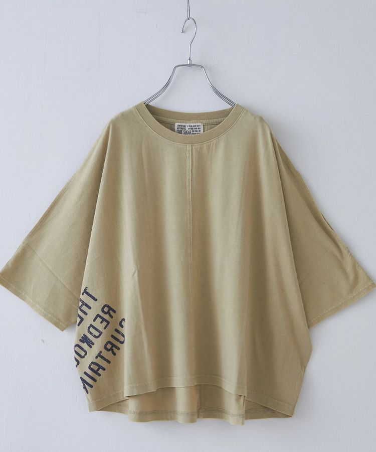 CUBE SUGAR(キューブシュガー) |26/-天竺 パウダー加工 2WAY スリーブ Tシャツ
