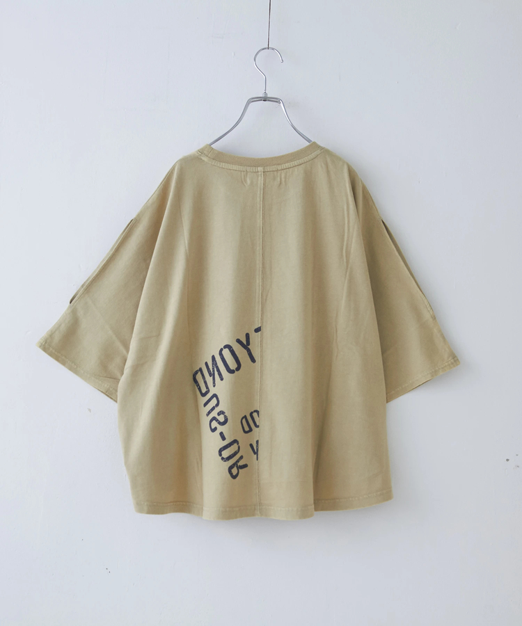 CUBE SUGAR(キューブシュガー) |26/-天竺 パウダー加工 2WAY スリーブ Tシャツ
