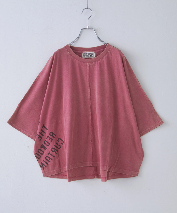 CUBE SUGAR(キューブシュガー) |26/-天竺 パウダー加工 2WAY スリーブ Tシャツ
