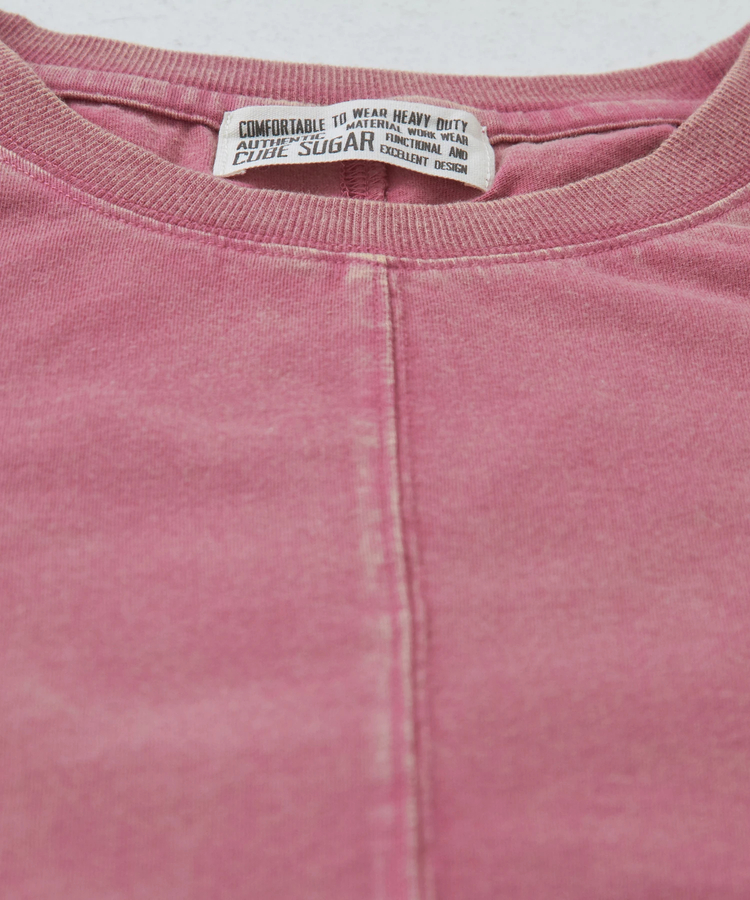 CUBE SUGAR(キューブシュガー) |26/-天竺 パウダー加工 2WAY スリーブ Tシャツ