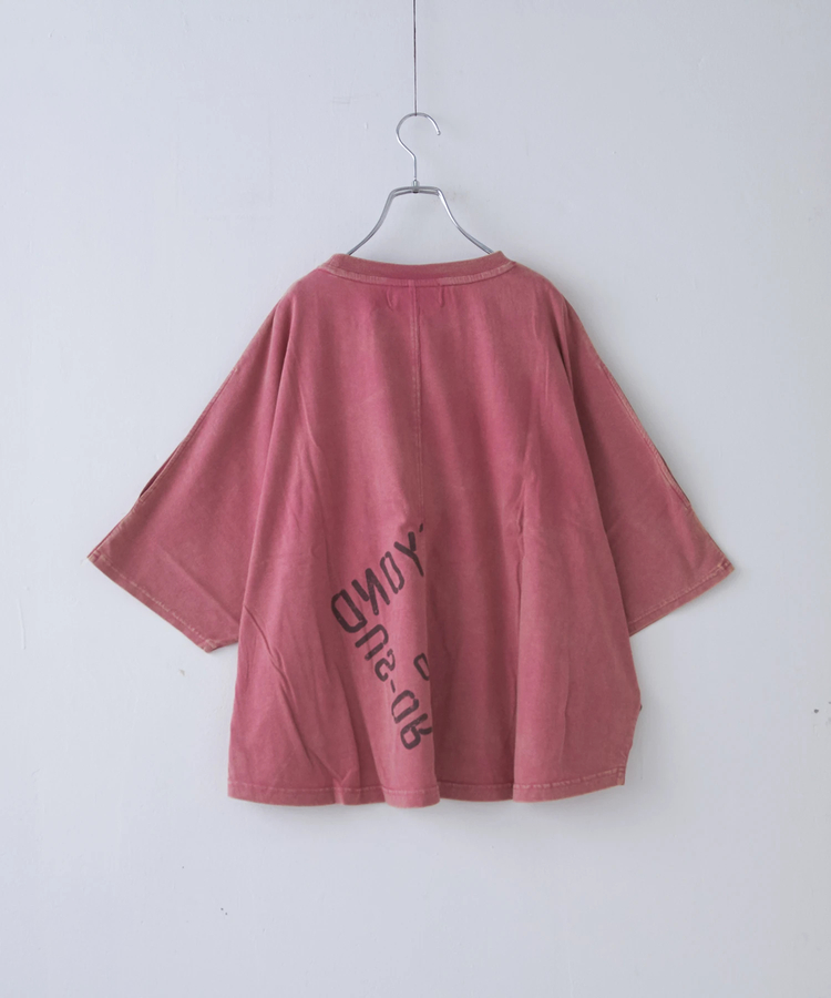 CUBE SUGAR(キューブシュガー) |26/-天竺 パウダー加工 2WAY スリーブ Tシャツ