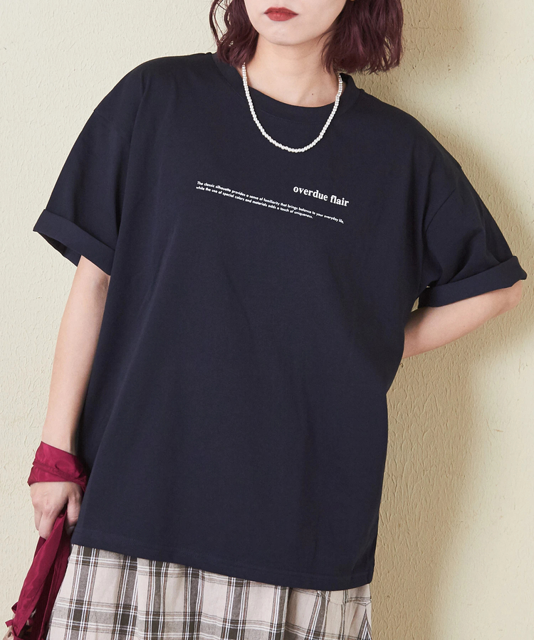 CUBE SUGAR(キューブシュガー) |ストレッチ 天竺 ロゴプリント Tシャツ