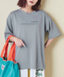 CUBE SUGAR(キューブシュガー)通販 | ストレッチ 天竺 ロゴプリント Tシャツ