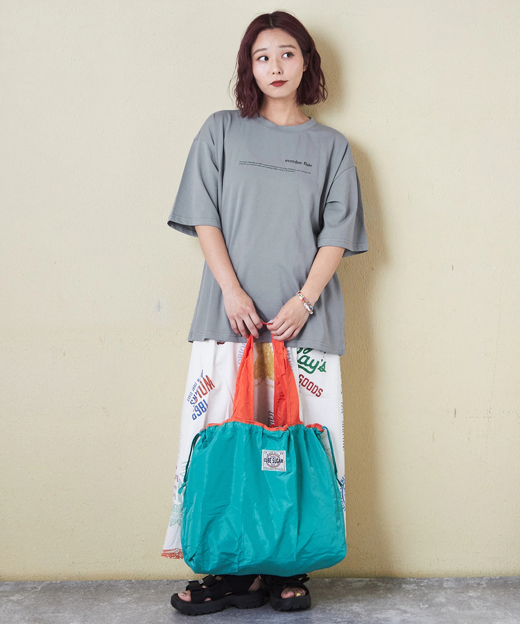 CUBE SUGAR(キューブシュガー) |ストレッチ 天竺 ロゴプリント Tシャツ