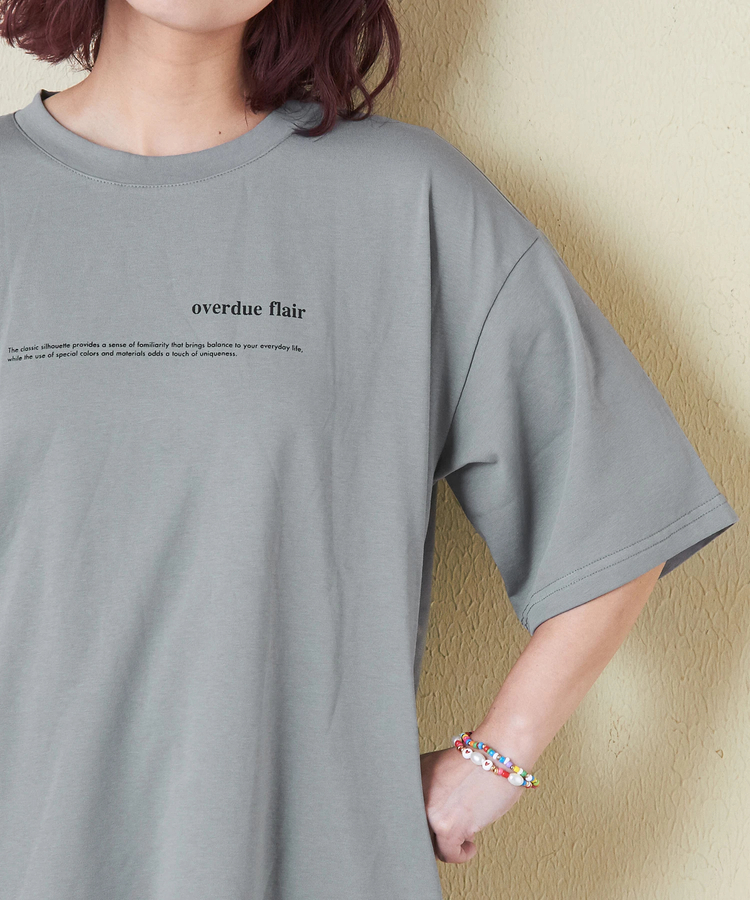 CUBE SUGAR(キューブシュガー) |ストレッチ 天竺 ロゴプリント Tシャツ